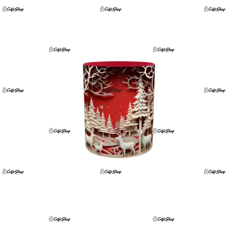 Iarna decor, cana din ceramica, 330ml, model cgs1783